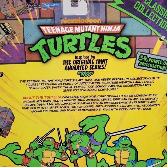 Classic Teenage Mutant Ninja Turtles Michelangelo Playmate Collection Figure - Picture 6 of 9